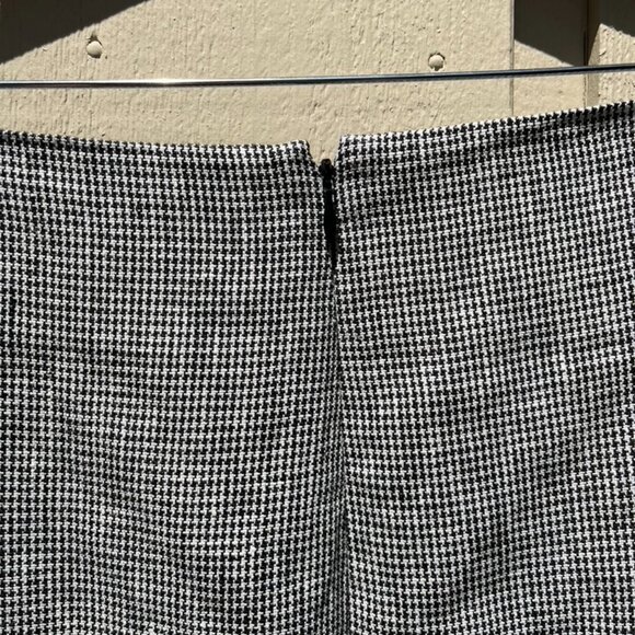 Reformation Houndstooth Linen A-Line Skirt - Size 10 - Picture 5 of 11